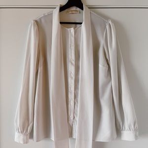 Michael Kors White Tie Blouse